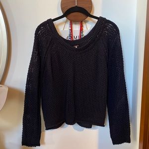 Free People Open knit cotton sweater